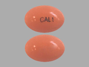 Pill CAL1 Orange Capsule/Oblong is Calcitriol