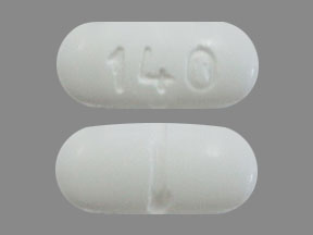 Pill 140 White Capsule/Oblong is Naproxen