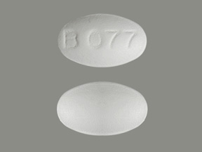 Pill B 077 White Oval is Folbecal