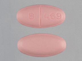 Pill B 469 Pink Oval is Vinate Calcium