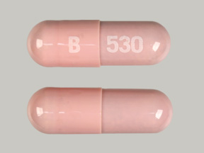 Pill B 530 Pink Capsule/Oblong is Vinate IC