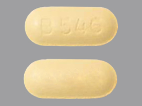 Pill B 546 Beige Capsule/Oblong is Multigen Folic