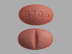 Pill B705 Orange Elliptical/Oval is Alprazolam