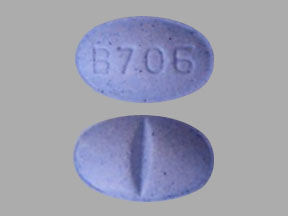 Pill B706 Blue Oval is Alprazolam