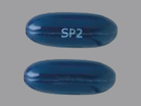Pill SP2 Blue Capsule-shape is Vinate DHA