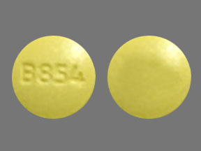Pill B854 Yellow Round is Repaglinide