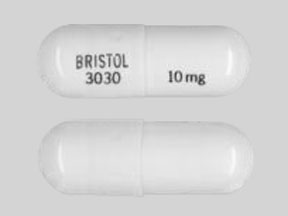 Pill BRISTOL 3030 10 mg White Capsule/Oblong is Lomustine