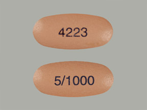 Kombiglyze XR metformin hydrochloride extended-release 1000 mg / saxagliptin 5 mg 5/1000 4223