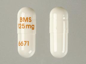 Pill BMS 125mg 6671 is Videx EC 125 mg
