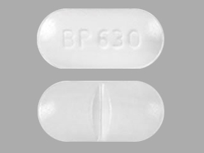 Pill BP 630 White Elliptical/Oval is Alprazolam