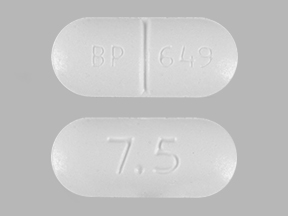 Acetaminophen and hydrocodone bitartrate 300 mg / 7.5 mg BP 649 7.5