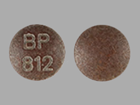 Pill BP 812 Brown Round is Phenazopyridine Hydrochloride