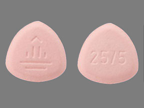 Pill 25/5 Logo is Glyxambi empagliflozin 25 mg / linagliptin 5 mg