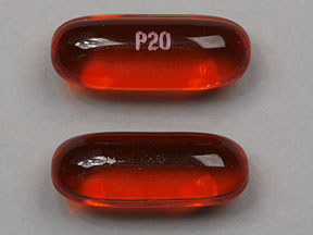 Pill P 20 Red Capsule/Oblong is DOS