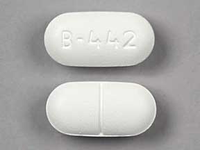 Pill B 442 is Flutabs acetaminophen 500 mg / dextromethorphan 20 mg / guaifenesin 200 mg / pseudoephedrine 60 mg