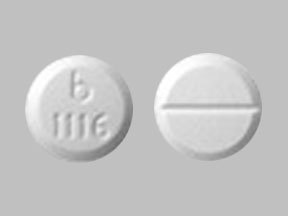 Pill b 1116 White Round is Benztropine Mesylate