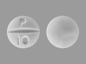 Pill P 10 White Round is Pindolol