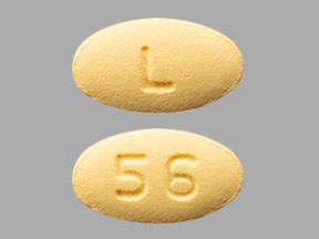 Pill L 56 Yellow Oval is Tadalafil