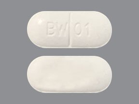 Pill BW 01 White Capsule/Oblong is Magnesium L-Lactate Dihydrate