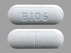 Pill B106  Blue Capsule/Oblong is Sotalol Hydrochloride