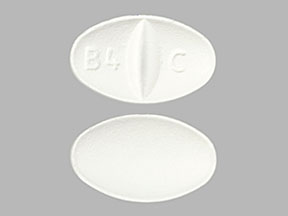 Pill B4 C White Oval is Escitalopram Oxalate