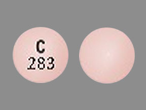 Pill C283 Pink Round is Pantoprazole Sodium Delayed-Release