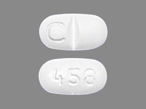 Pill C 458 White Capsule/Oblong is Paroxetine Hydrochloride