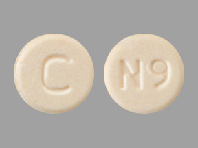 Pill C N9 Peach Round is Amantadine Hydrochloride