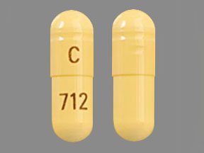 Pill C 712 Yellow Capsule/Oblong is Clomipramine Hydrochloride