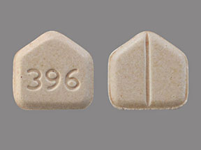 Pill 396 Peach Five-sided is Venlafaxine Hydrochloride