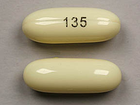 Pill 135 Yellow Capsule/Oblong is Nimodipine
