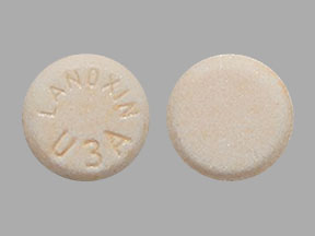 Pill LANOXIN U3A Peach Round is Lanoxin