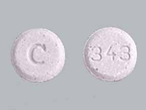 Pill C 343 Purple Round is Cetirizine Hydrochloride (chewable)