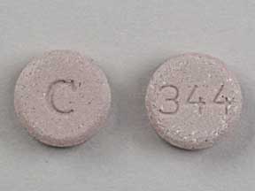 Pill C 344 Purple Round is Cetirizine Hydrochloride (chewable)