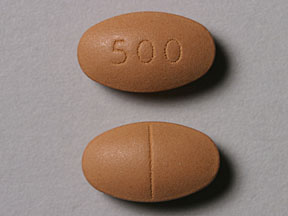Pill 500 Brown Elliptical/Oval is Mirtazapine