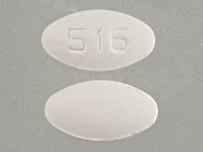 Pill 516 White Elliptical/Oval is Zolpidem Tartrate