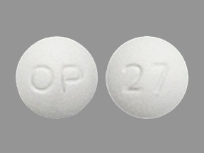 Pill OP 27 White Round is Miglitol