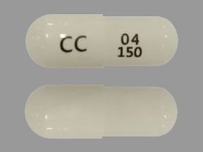 Pill CC 04 150 White Capsule/Oblong is Pregabalin