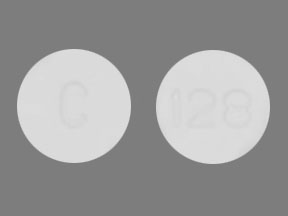 C 128 Pill White Round 8mm - Pill Identifier