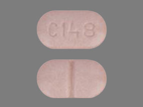 Pill C148 Pink Capsule/Oblong is Lamotrigine