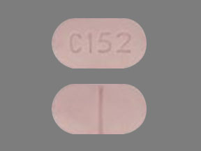 Pill C152 Pink Capsule/Oblong is Lamotrigine