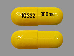 Pill IG322 300 mg Yellow Capsule/Oblong is Gabapentin