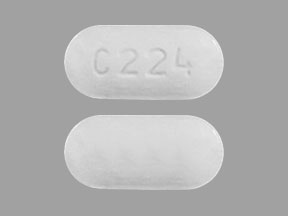 Pill C224 White Capsule-shape is Alendronate Sodium