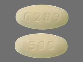 Pill C289 500 Yellow Oval is Levofloxacin