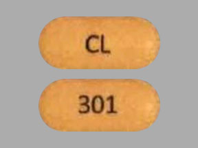 Pill CL 301 Yellow Capsule-shape is Efavirenz