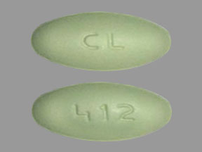 Pill CL 412 Green Oval is Cinacalcet Hydrochloride