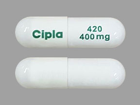 Pill Cipla 420 400 mg White Capsule/Oblong is Celecoxib