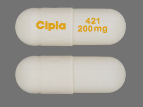 Pill Cipla 421 200 mg White Capsule-shape is Celecoxib