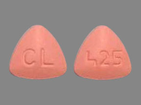 Pill CL 425 Pink Three-sided is Entecavir