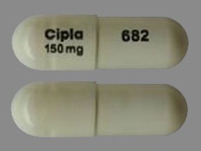 Pill Cipla 150 mg 682 White Capsule-shape is Pregabalin